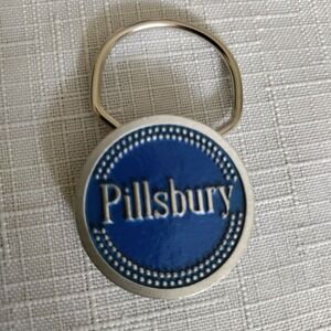 Pillsbury Vintage Collectible Key Chain Silver And Blue